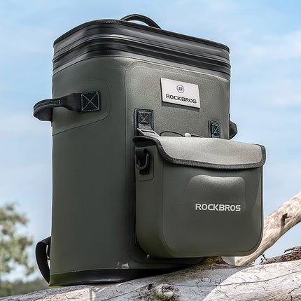 ROCKBROS Thermal insulated tourist backpack with a 20l bag - green – image 4