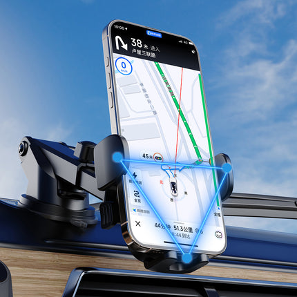 DUDAO F2N+ smartphone car holder with suction cup, 360 degrees gravity - black – image 3