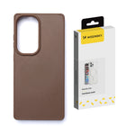 WOZINSKY Back case for Samsung Galaxy S25 Carbon Fiber Case with MagSafe - brown