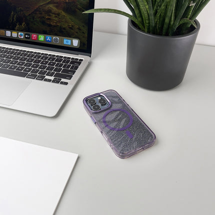 WOZINSKY Protective case for Samsung Galaxy S24 FE Glitter Case MagSafe - purple with glitter – image 6