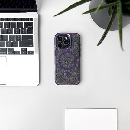 WOZINSKY Protective case for Samsung Galaxy S24 FE Glitter Case MagSafe - purple with glitter – image 7