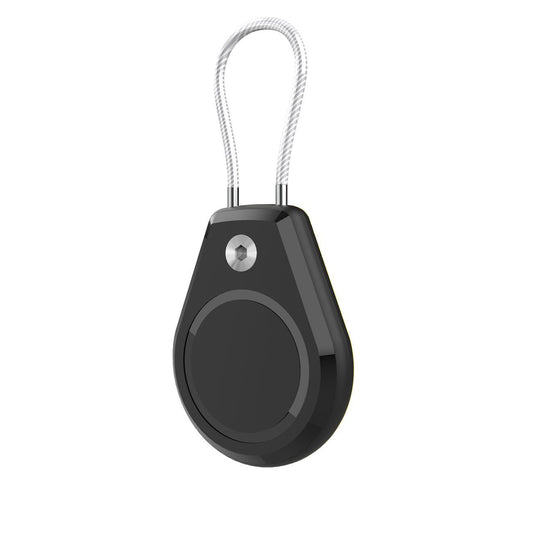 HURTEL Waterproof case for the Apple AirTag locator with a steel cable - black