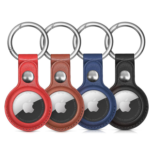 HURTEL Case for the Apple AirTag locator made of eco-leather - 4 pcs.