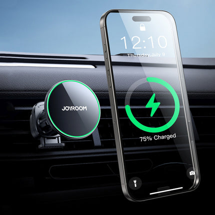 JOYROOM Car holder with Qi2 15W phone charger for air vent - black – image 11