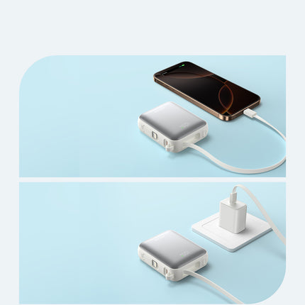 JOYROOM Powerbank 10000mAh 22.5W with built-in USB-C Lightning cables - white – image 10
