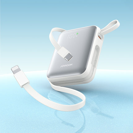 JOYROOM Powerbank 10000mAh 22.5W with built-in USB-C Lightning cables - white – image 9