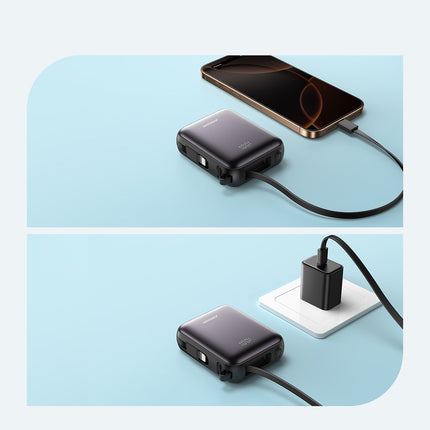 JOYROOM Powerbank 10000mAh 22.5W with built-in USB-C Lightning cables - black – image 10