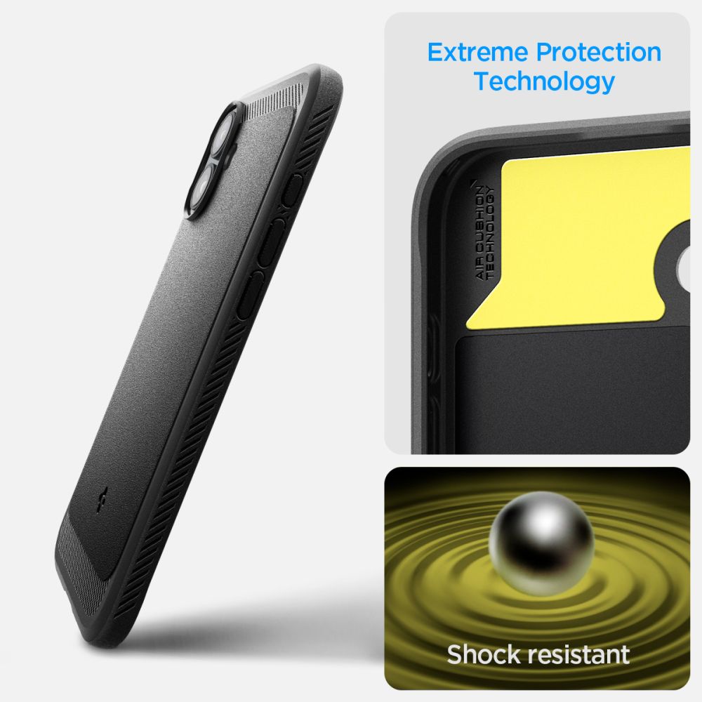 SPIGEN Rugged Armor MagSafe iPhone 16 back case - black – image 9
