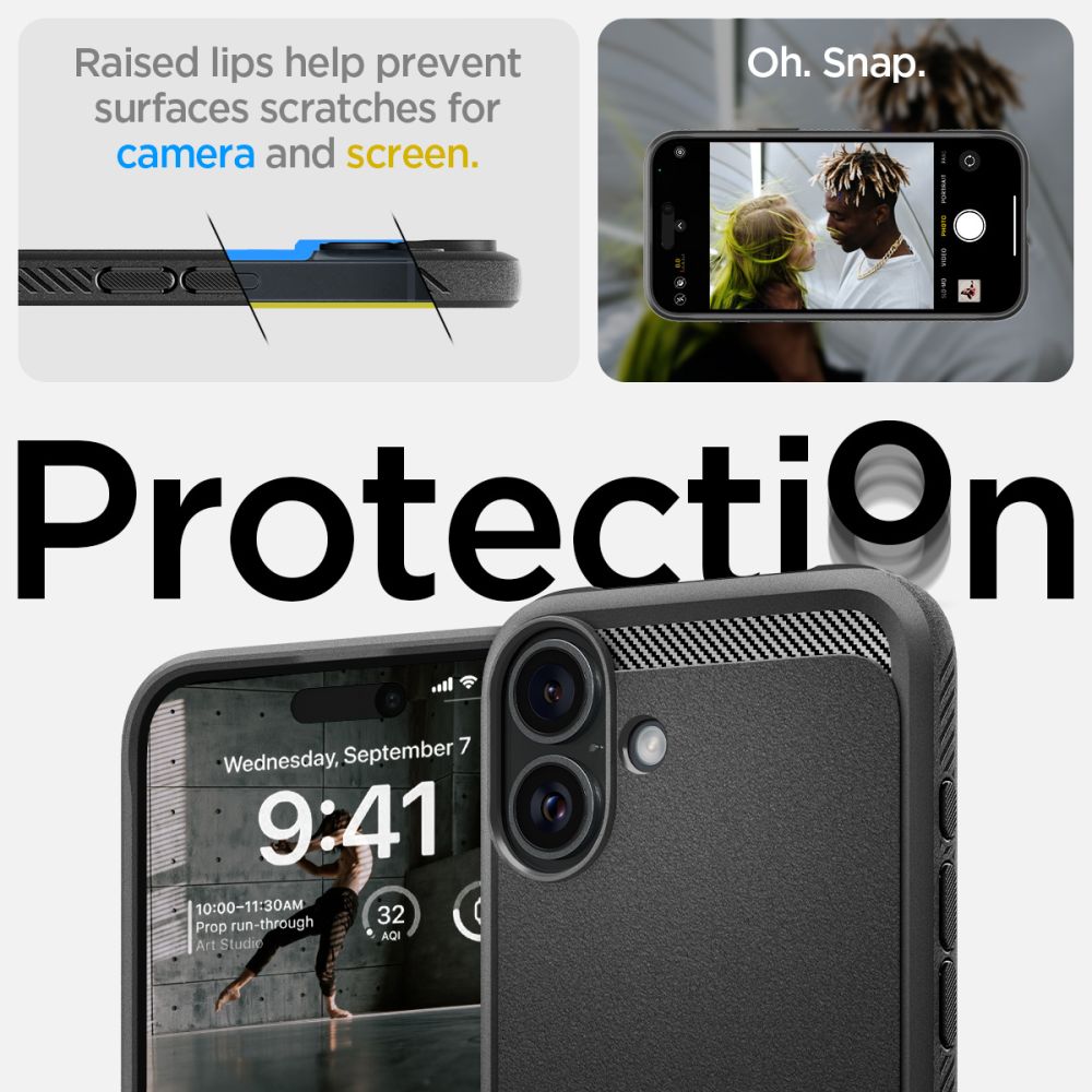 SPIGEN Rugged Armor MagSafe iPhone 16 back case - black – image 10