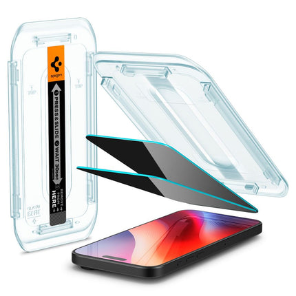SPIGEN Tempered glass for iPhone 16 Pro Glas.tR EZ Fit Privacy - 2 pcs.