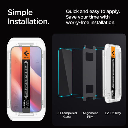 SPIGEN Tempered glass for iPhone 16 Pro Glas.tR EZ Fit Privacy - 2 pcs. – image 3