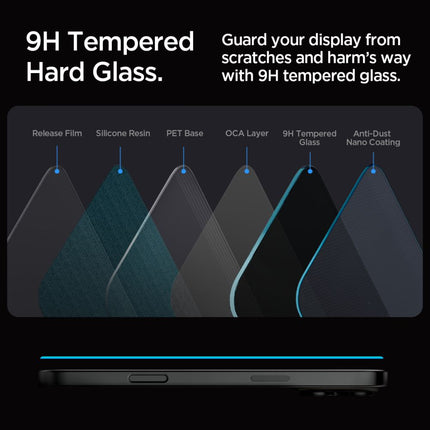 SPIGEN Tempered glass for iPhone 16 Pro Glas.tR EZ Fit Privacy - 2 pcs. – image 7