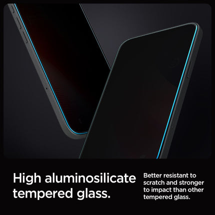 SPIGEN Tempered glass for iPhone 16 Pro Glas.tR EZ Fit Privacy - 2 pcs. – image 8
