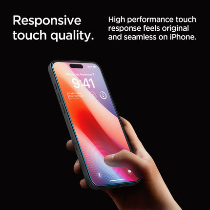 SPIGEN Glas.tR EZ Fit tempered glass for iPhone 15 Pro - SET of 2 pcs. – image 3