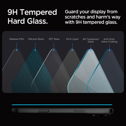 SPIGEN Glas.tR EZ Fit tempered glass for iPhone 15 Pro - SET of 2 pcs. – image 8