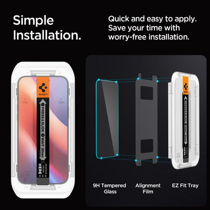 SPIGEN Tempered glass with mounting frame for iPhone 16 Pro Max - 2 pcs. – image 3