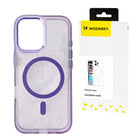 WOZINSKY Protective case for Samsung Galaxy S25 Ultra with Mag Safe - purple with glitter
