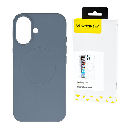 WOZINSKY Case for Samsung Galaxy S25 Ultra Liquid Silicone Case MagSafe - gray
