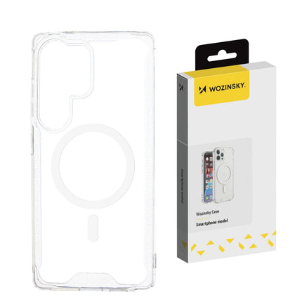 WOZINSKY Protective case for Samsung Galaxy S25 Ultra Clear Corner Case MagSafe - transparent