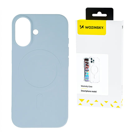 WOZINSKY Silicone magnetic case for Samsung Galaxy S25+ - light blue