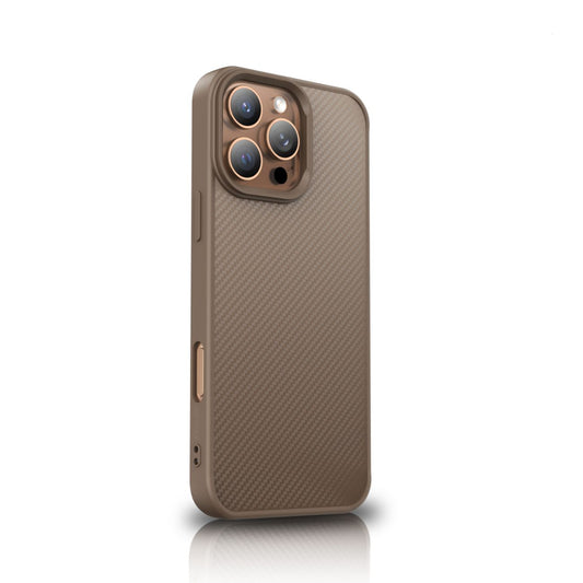 WOZINSKY Protective case for Samsung Galaxy S25+ Carbon Fiber Case with MagSafe - brown