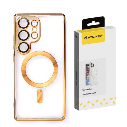 WOZINSKY Back case for Samsung Galaxy S25+ Electroplated Case with Magsafe - gold