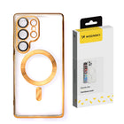 WOZINSKY Back case for Samsung Galaxy S25+ Electroplated Case with Magsafe - gold