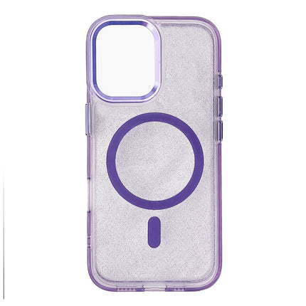 WOZINSKY Protective case for Samsung Galaxy S25 Glitter Case with Mag Safe - purple with glitter – image 2