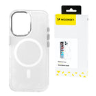 WOZINSKY Protective case for Samsung Galaxy S25 Glitter Case with Mag Safe - transparent with glitter
