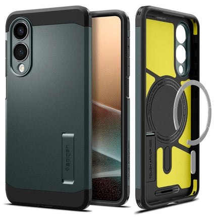 SPIGEN Case for Samsung Galaxy S25 Edge Tough Armor MagSafe - green and black