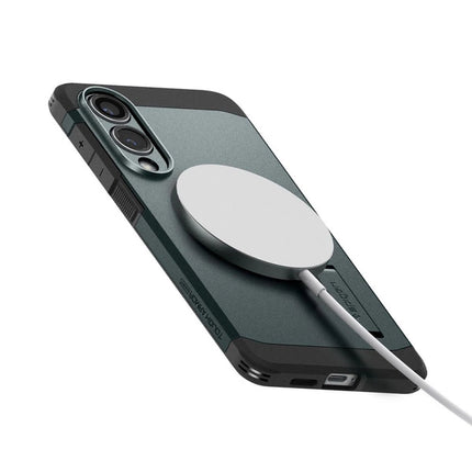 SPIGEN Case for Samsung Galaxy S25 Edge Tough Armor MagSafe - green and black – image 6