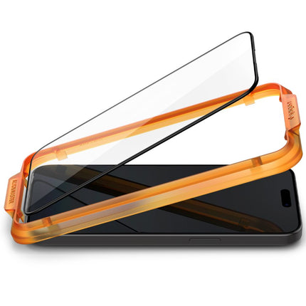 SPIGEN Tempered protective glass for iPhone 15 Plus ALM Glass FC - black 2 pcs. – image 3