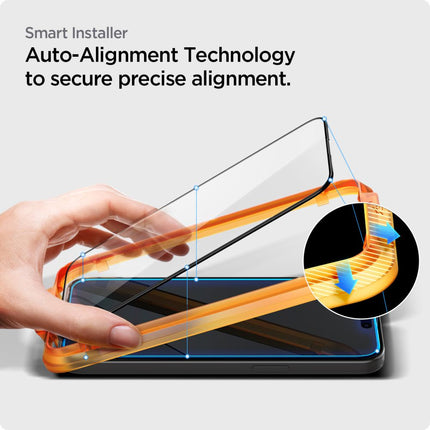 SPIGEN Tempered protective glass for iPhone 15 Plus ALM Glass FC - black 2 pcs. – image 5
