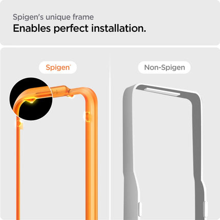 SPIGEN Tempered protective glass for iPhone 15 Plus ALM Glass FC - black 2 pcs. – image 6