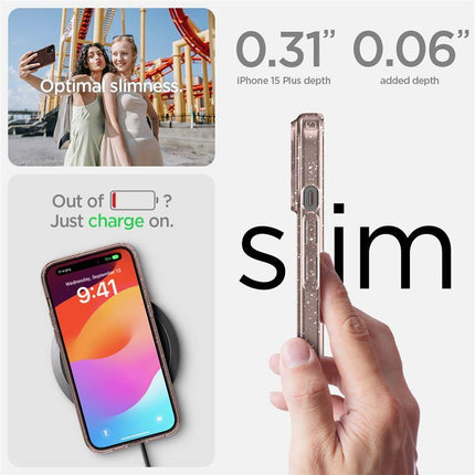 SPIGEN Case for iPhone 15 Plus Liquid Crystal Glitter - pink transparent – image 7