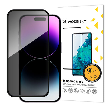 WOZINSKY Privacy tempered glass for iPhone 16 Pro Max with anti-spy Privacy Glass filter