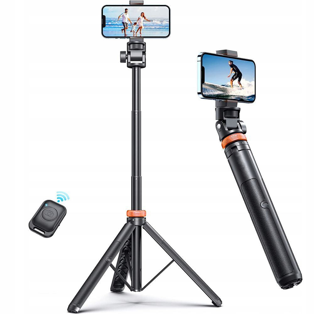 Tech-Protect Selfie stick Bluetooth photo stick with tripod remote control and head 180 to 148cm - white – image 3