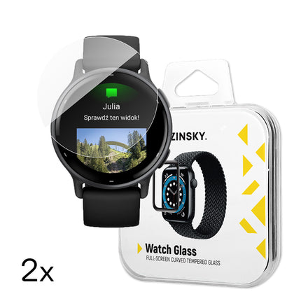 WOZINSKY Tempered glass for Garmin Vivoactive 5 Full Glue watch - 2 pcs.