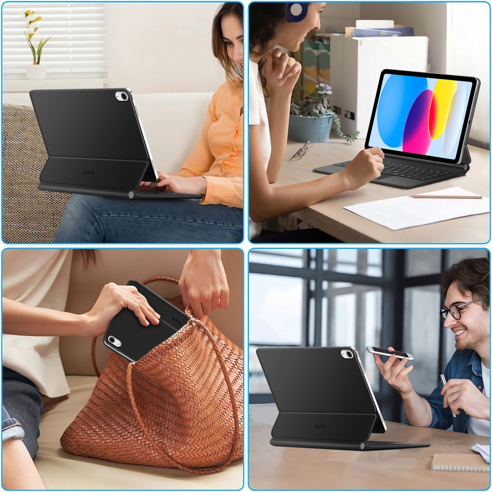 Tech-Protect Case with keyboard for iPad 10.9'' 2022 / iPad 11'' 2025 Smartcase Magnetic - black – image 11