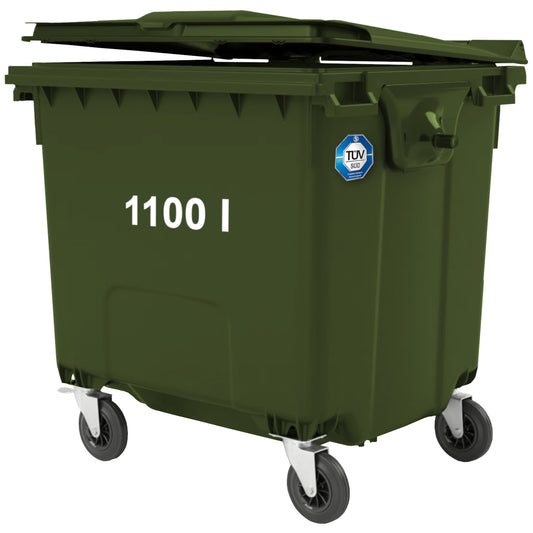 GSG24 Container for municipal waste PZH EN 840-2 DIN 1100L - green