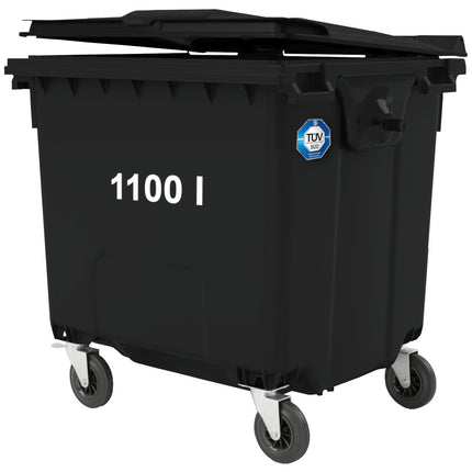 GSG24 Container for municipal waste PZH EN 840-2 DIN 1100L - black