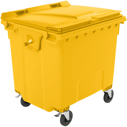 GSG24 Container for municipal waste PZH EN 840-2 DIN 1100L - yellow – image 5