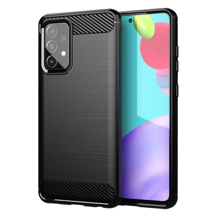 HURTEL Flexible cover for Samsung Galaxy A72 4G Carbon Case - black