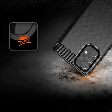 HURTEL Flexible cover for Samsung Galaxy A72 4G Carbon Case - black – image 2