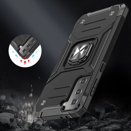WOZINSKY Armored hybrid case with a magnetic holder for Samsung Galaxy S22+ Ring Armor - blue – image 7