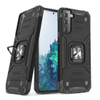 WOZINSKY Armored hybrid case with magnetic holder for Samsung Galaxy S22+ Ring Armor - black