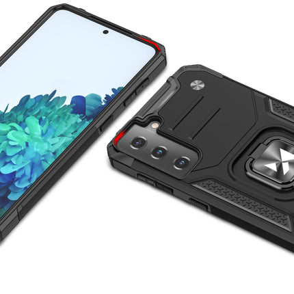 WOZINSKY Armored hybrid case with magnetic holder for Samsung Galaxy S22+ Ring Armor - black – image 2