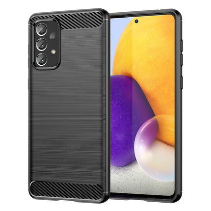 HURTEL Flexible case cover for Samsung Galaxy A73 Carbon Case - black