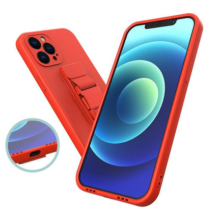 HURTEL Silicone case with lanyard strap for Xiaomi Redmi Note 11 Pro Rope Case - black – image 3