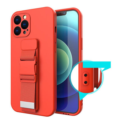 HURTEL Silicone case with lanyard strap for Xiaomi Redmi Note 11 Pro Rope Case - black – image 9
